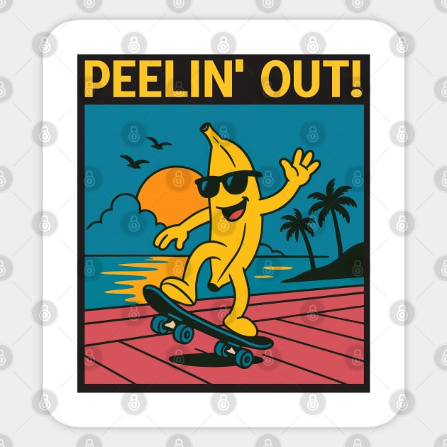 Peelin' Out Sticker by Shit Post Hero